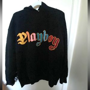 Playboy Hoodie Rainbow Font
